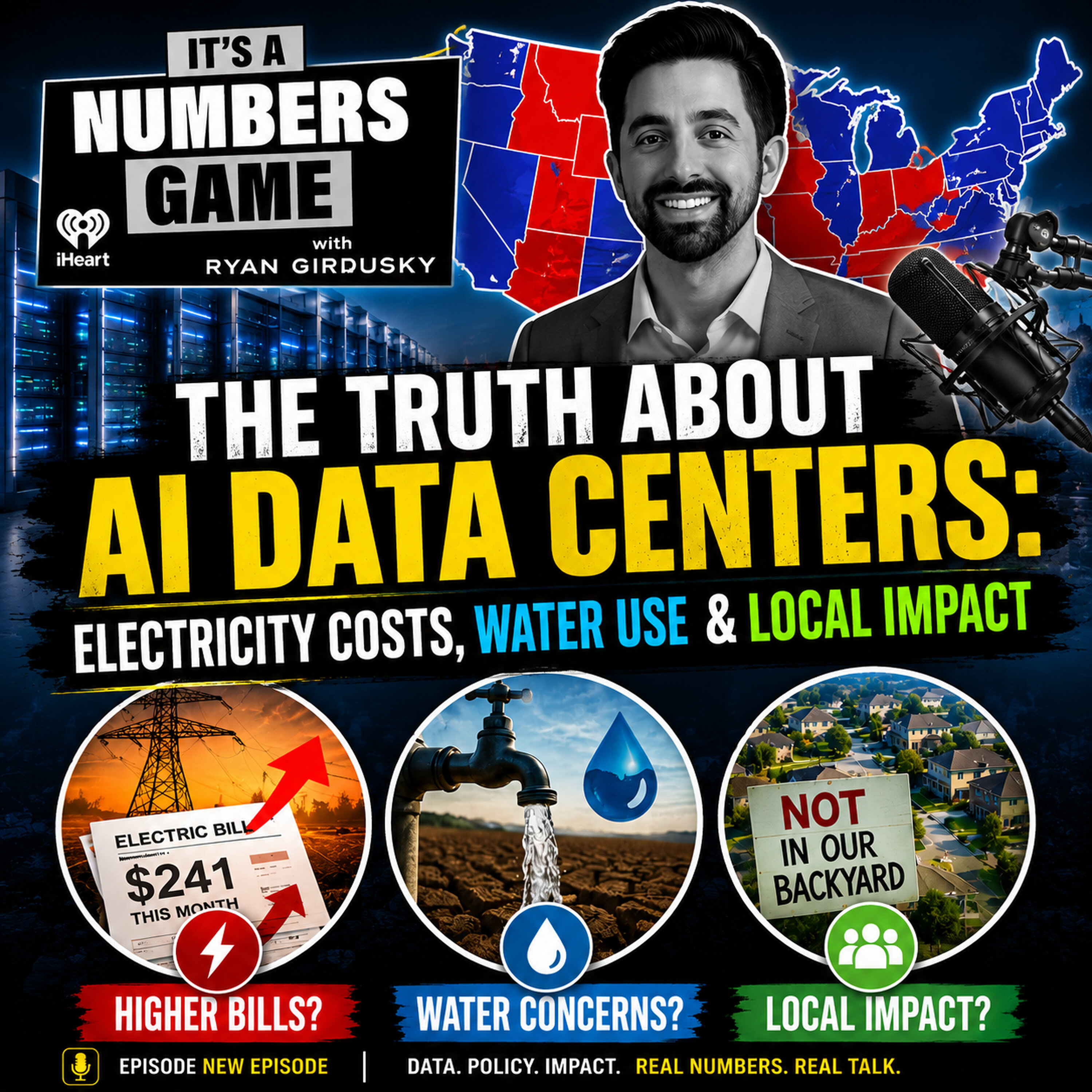 It's a Numbers Game: The Truth About AI Data Centers: Electricity Costs, Water Use & Local Impact — The Clay Travis and Buck Sexton Show cover