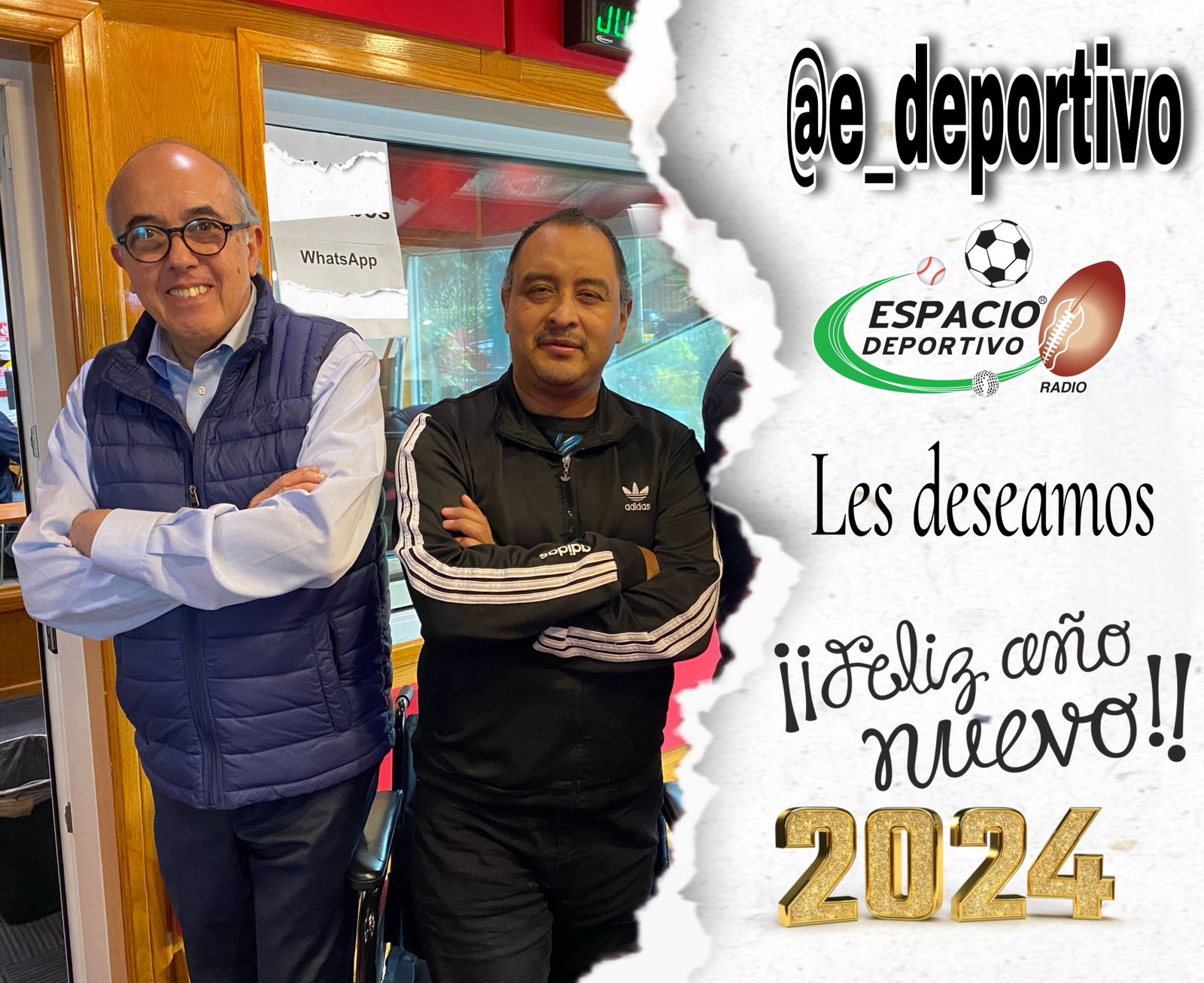 Les deseamos un Feliz Año Nuevo en Espacio Deportivo de la Tarde 29 de diciembre 2023