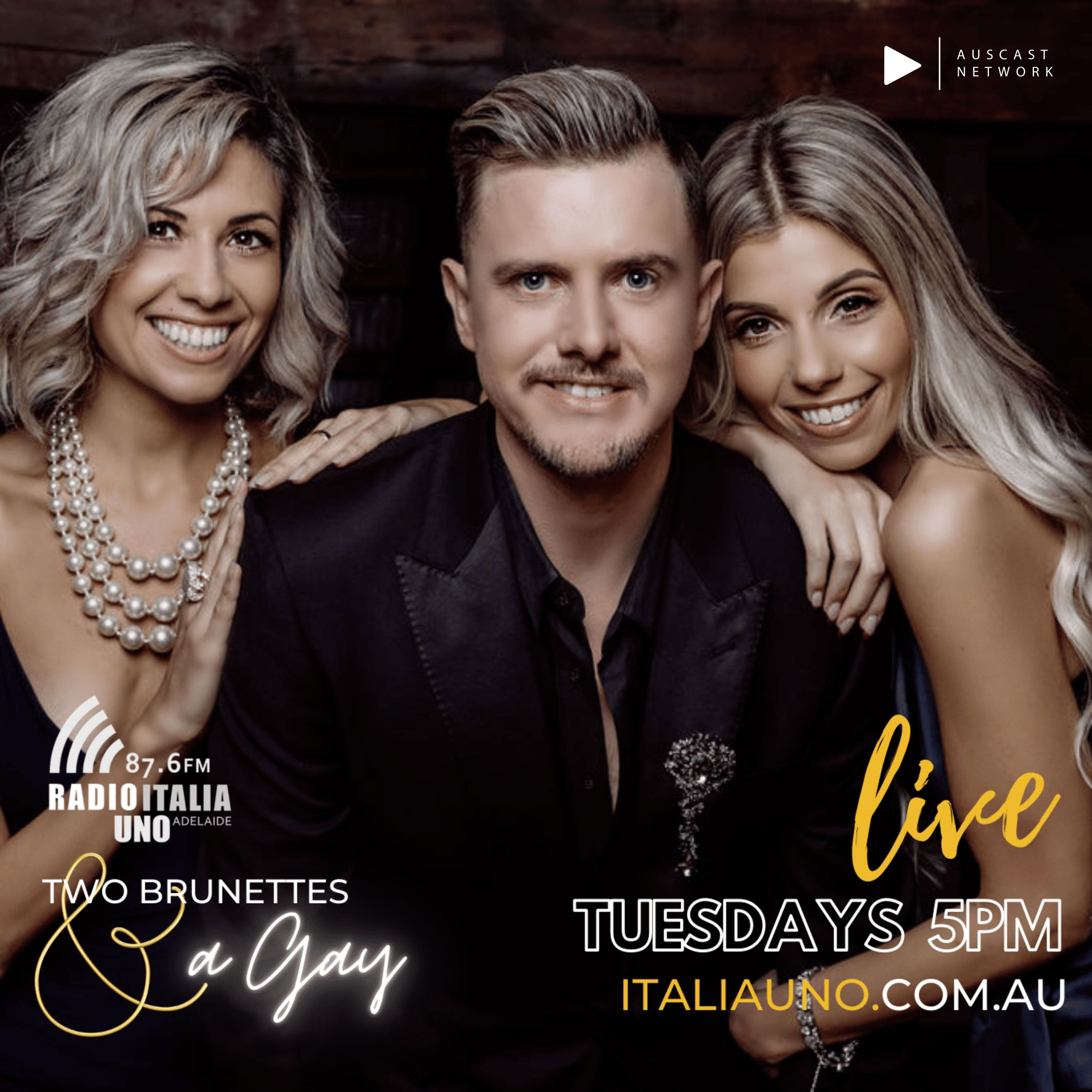 Two Brunettes & a Gay is coming to the Auscast Network episode artwork