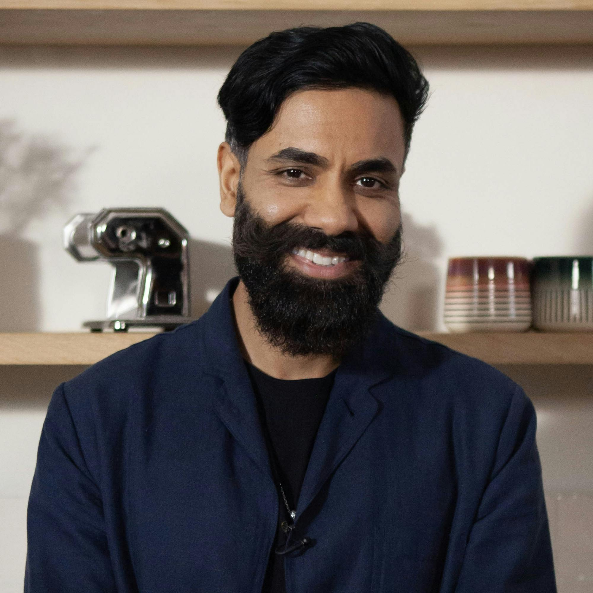 Paul Chowdhry and crab, broad bean & lemon pappardelle