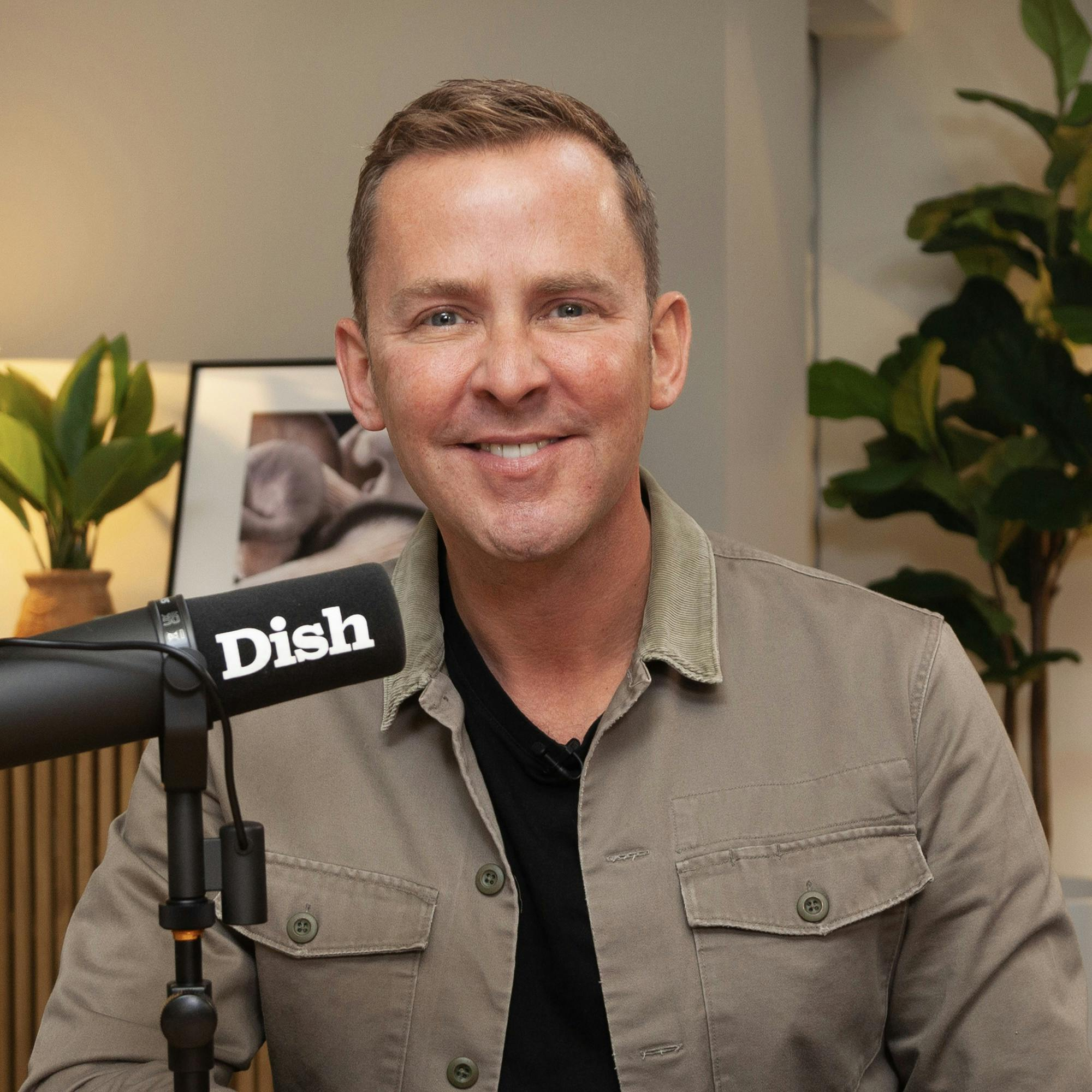 Scott Mills, sea bass with sauce vierge, new potatoes & asparagus