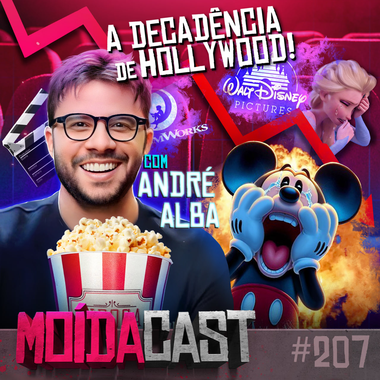 #207 A DECADÊNCIA de HOLLYWOOD! (ft. André Alba)