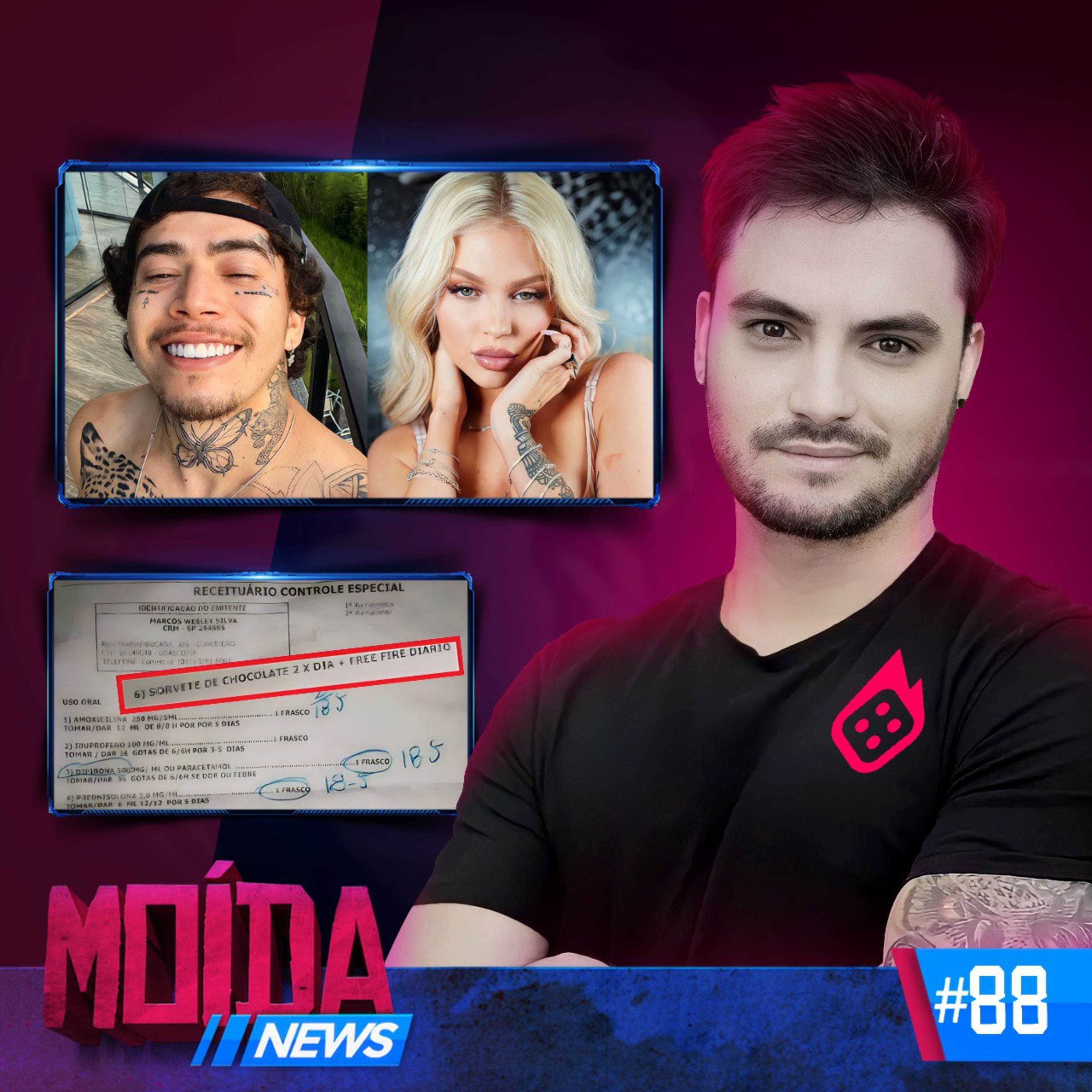 MoídaNews #88 › Felipe Neto DEFENDE Blaze/RECONCILIAÇÃO de Luíza Sonza e Whindersson?