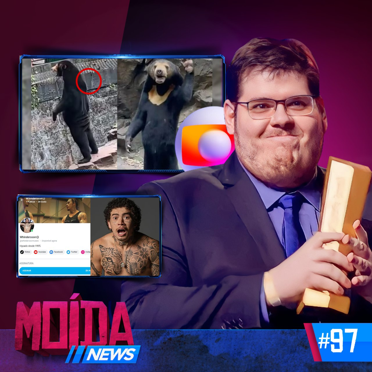 MoídaNews #97 › Globo ACUSA CazéTV/ Fantasia de urso em zoológico chinês?