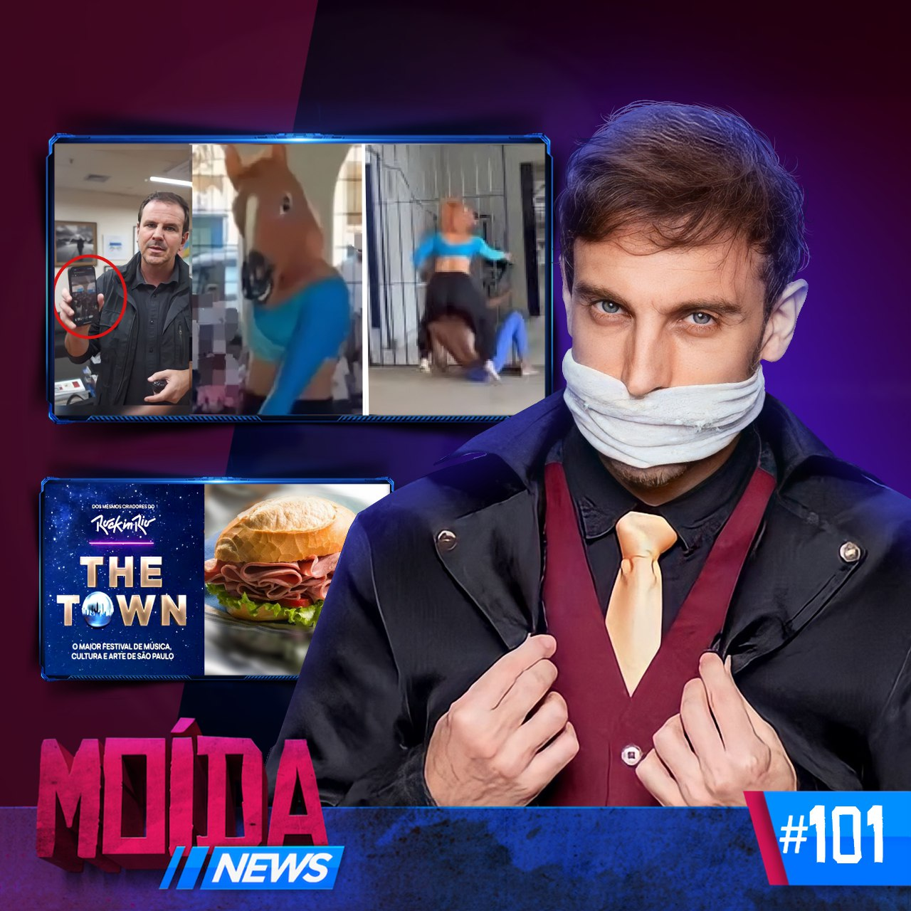 MoídaNews #101 › Cavalo T4R4DO EM ESCOLA/ THE TOWN com SANDUÍCHE DE MORTADELA a R$45,00
