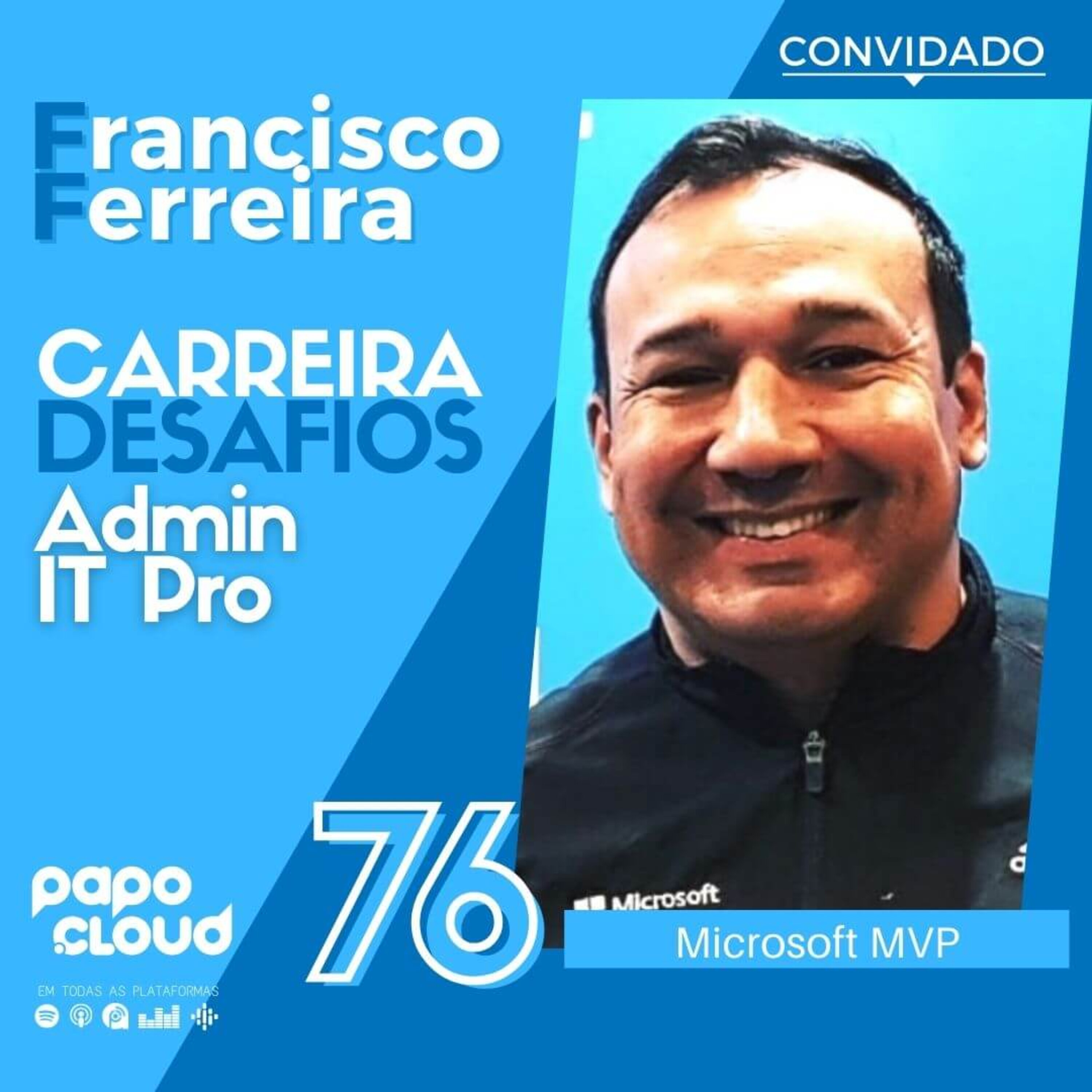 Papo Cloud 076 - Carreira e desafios Admin de Infraestrutura de TI  com Francisco Ferreira Microsoft MVP