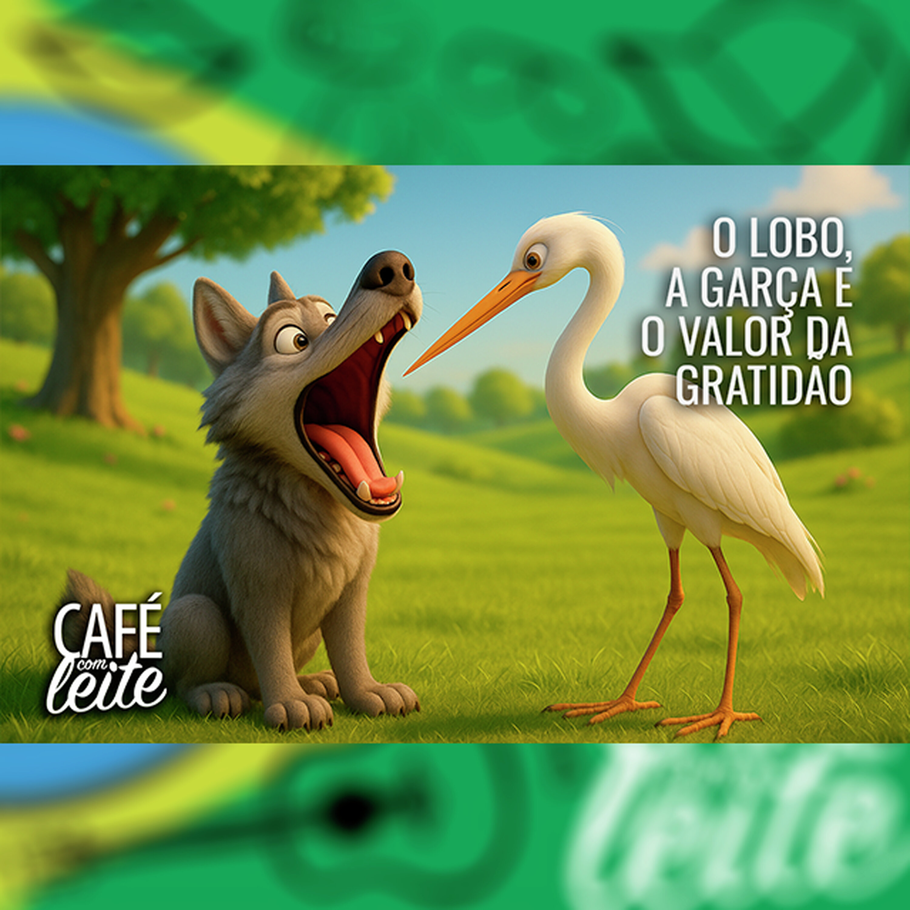 Café com Leite Especial – O Lobo, a Garça e o Valor da Gratidão Café com Leite Especial – O Lobo, a Garça e o Valor da Gratidão