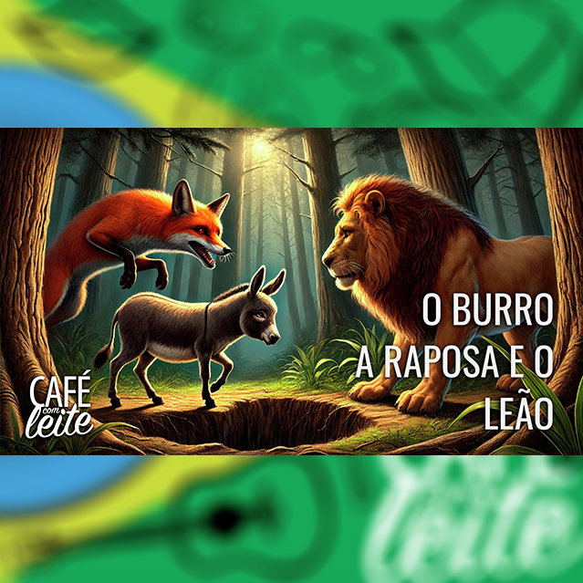 🦊 Café Com Leite | O Burro, a Raposa e o Leão | Uma Fábula Sobre Esperteza e Consequências
