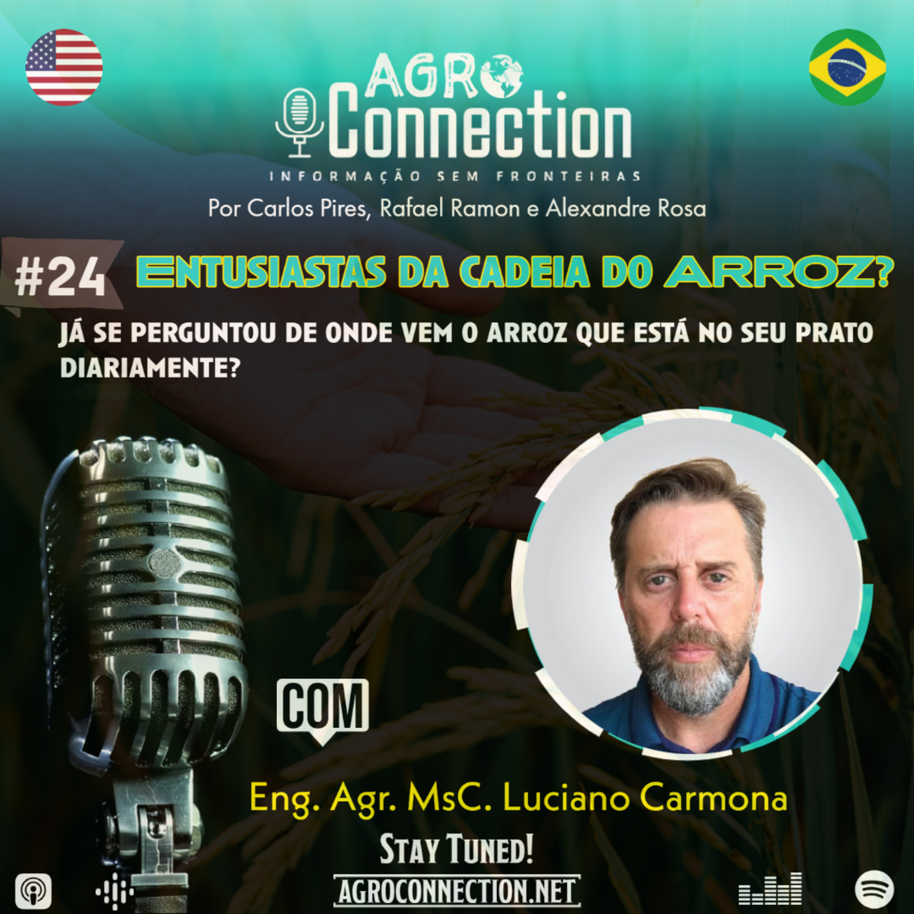 EP #24 - Entusiastas da cadeia do arroz? Esse episódio é para vocês. Já se perguntou de onde vem o arroz que está no seu prato diariamente?