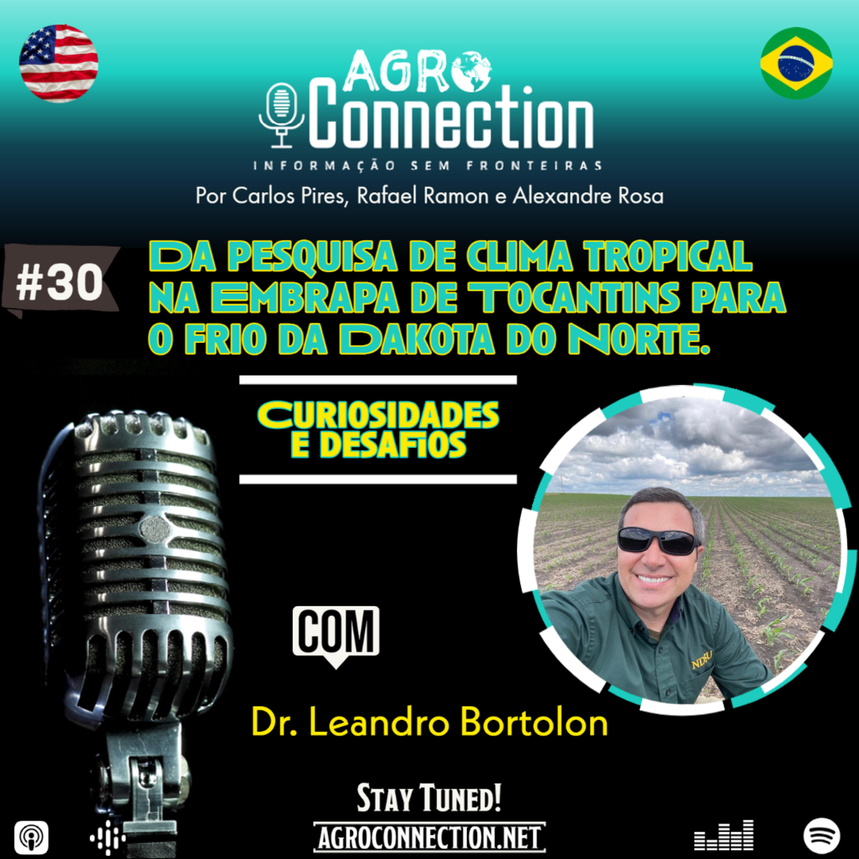 EP #30 - Da pesquisa de clima tropical na Embrapa de Tocantins para o frio da Dakota do Norte. Curiosidades e desafios com Leandro Bortolon.