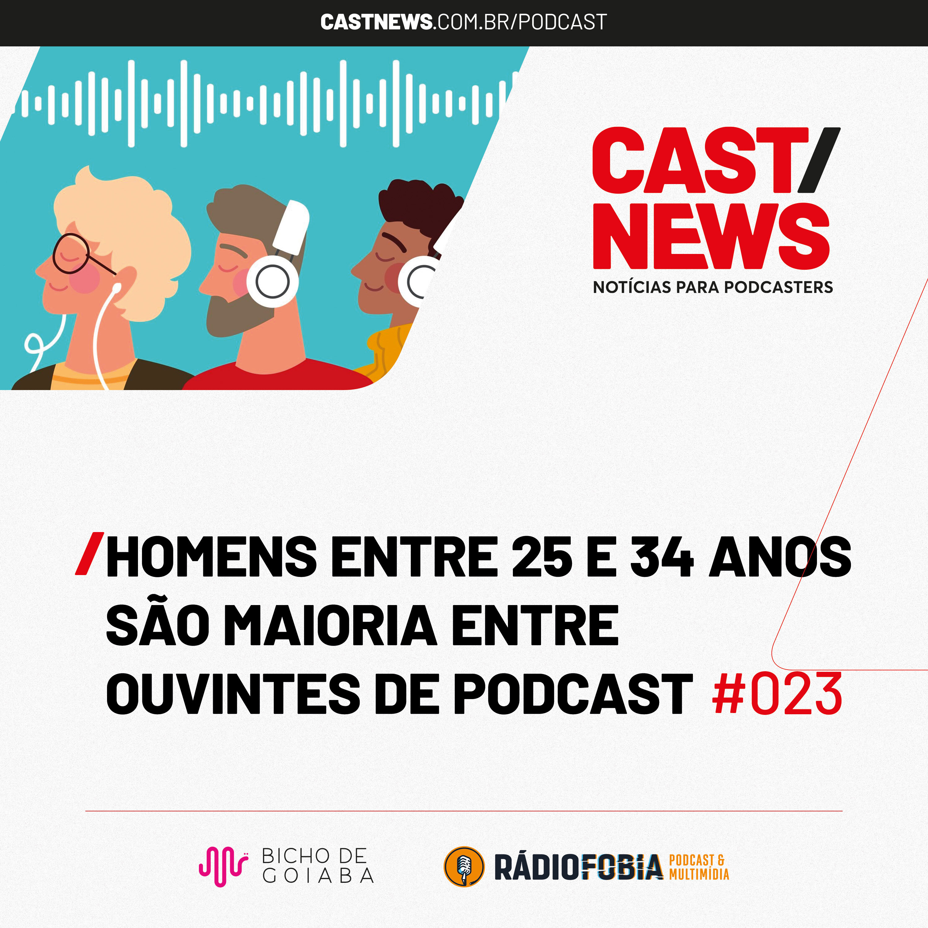 CASTNEWS #023 - Homens entre 25 e 34 anos são maioria entre ouvintes de podcast