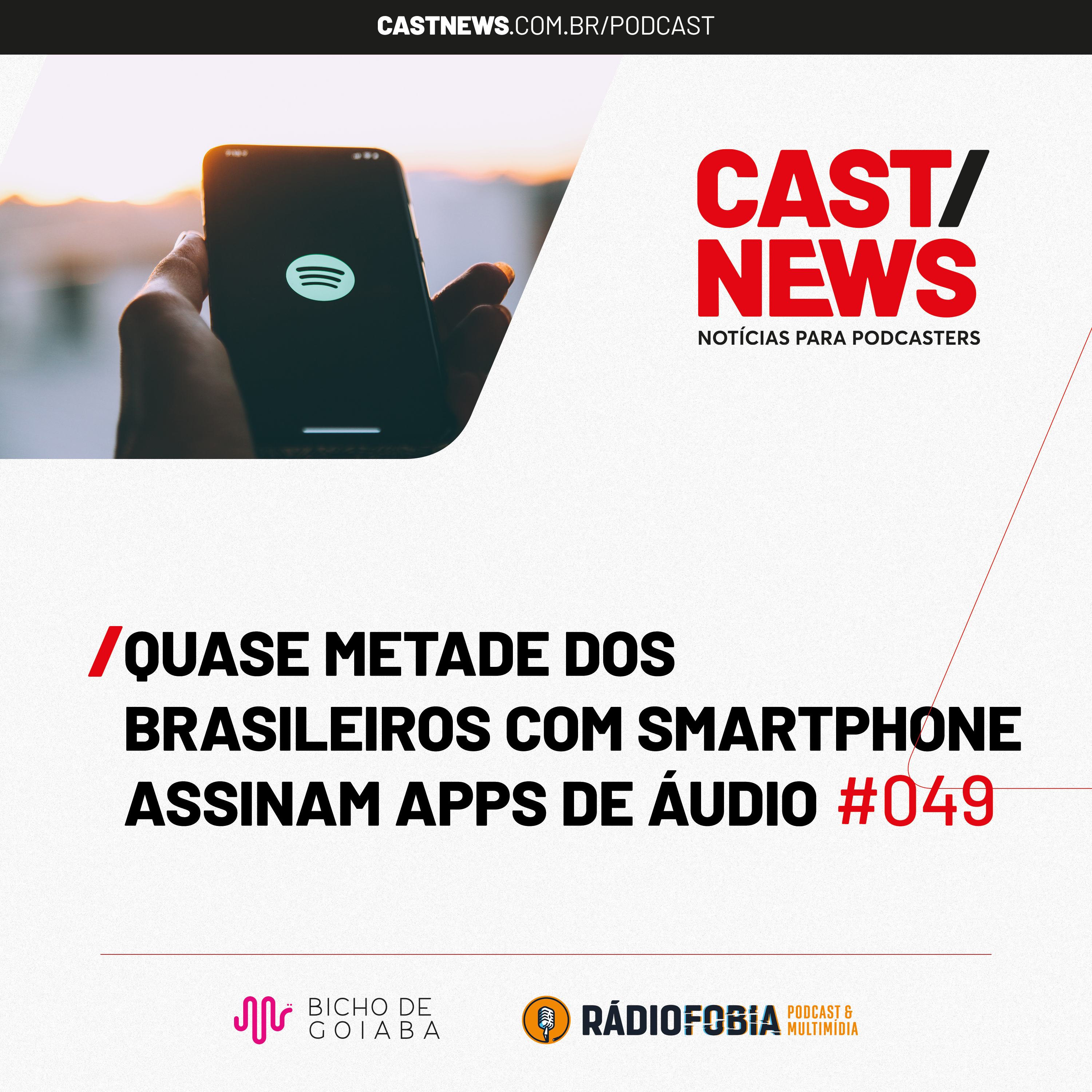 CASTNEWS  #049 - Quase metade dos brasileiros com smartphone assinam apps de áudio