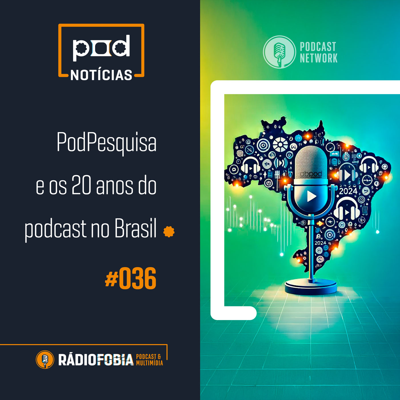Pod Notícias 36 - PodPesquisa e os 20 anos do podcast no Brasil