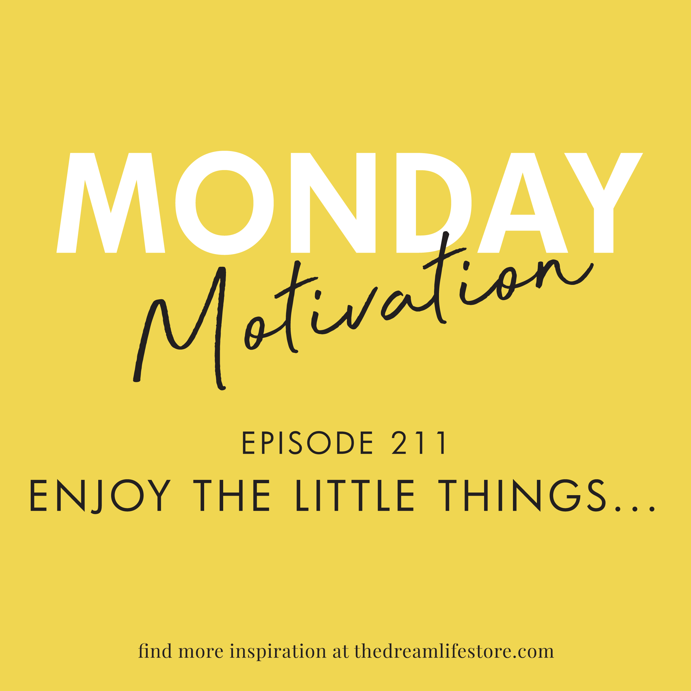 #211 - Monday Motivation: Enjoy the little things...