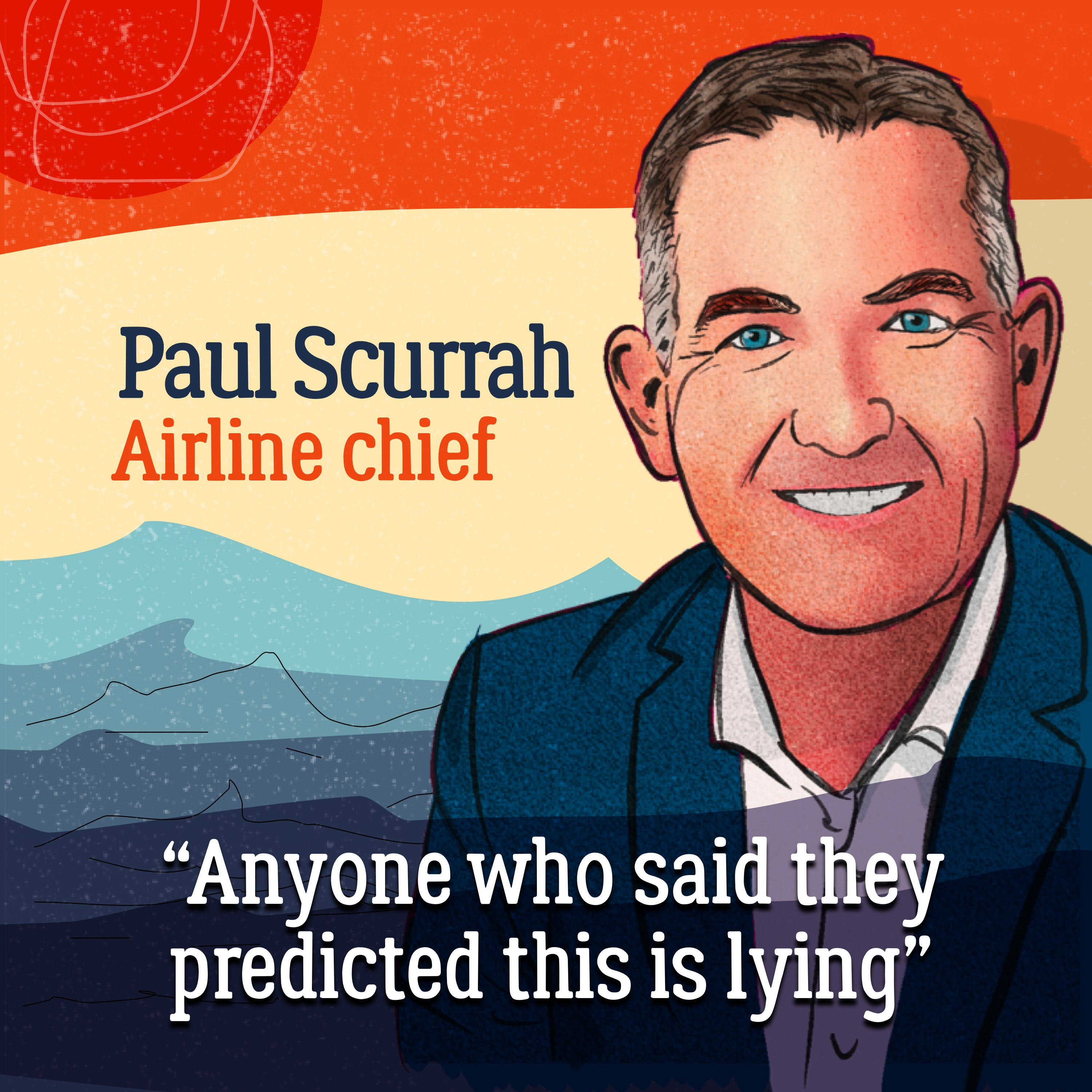 Hard landing — Outgoing Virgin Australia CEO Paul Scurrah mans the evacuation slide