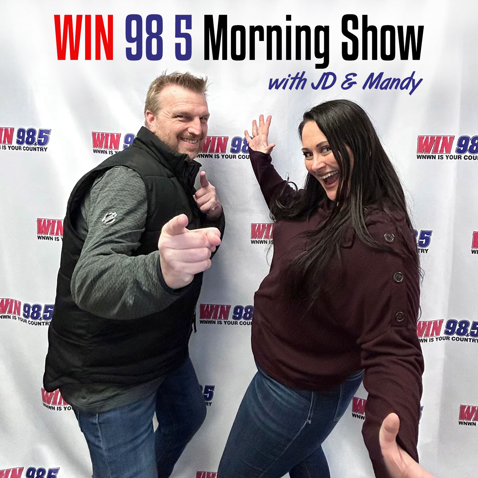 WIN 98 5 Morning Show with JD & Mandy