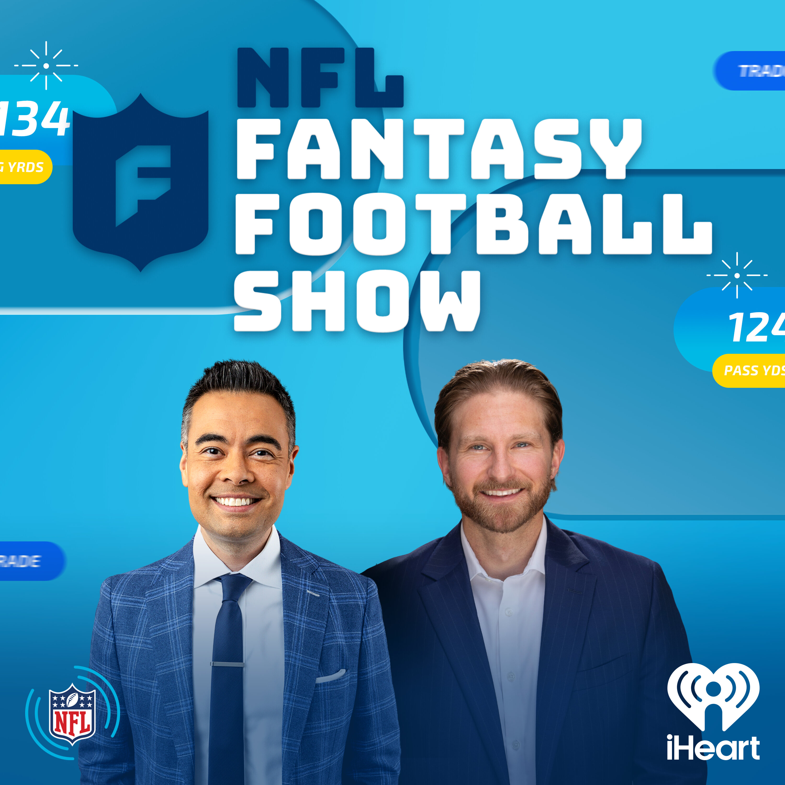 Cover art for the episode "NFL Fantasy Football Podcast: Fantasy Headlines and Hot Takes + Week 1 Starts & Sits" from NFL: Good Morning Football
